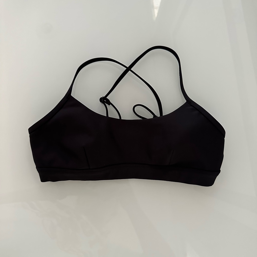 ALO AIRLIFT INTRIGUE BLACK SPORTS BRA